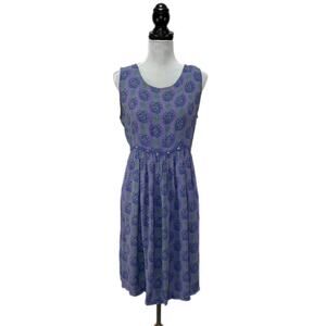 Purple Floral Stripe Baby Doll Dress - Women's Size Medium